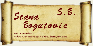 Stana Bogutović vizit kartica